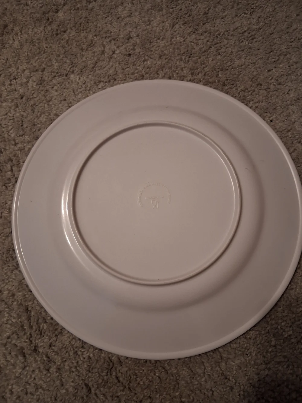 Blue Holiday Treat Plate with Festive Red Text